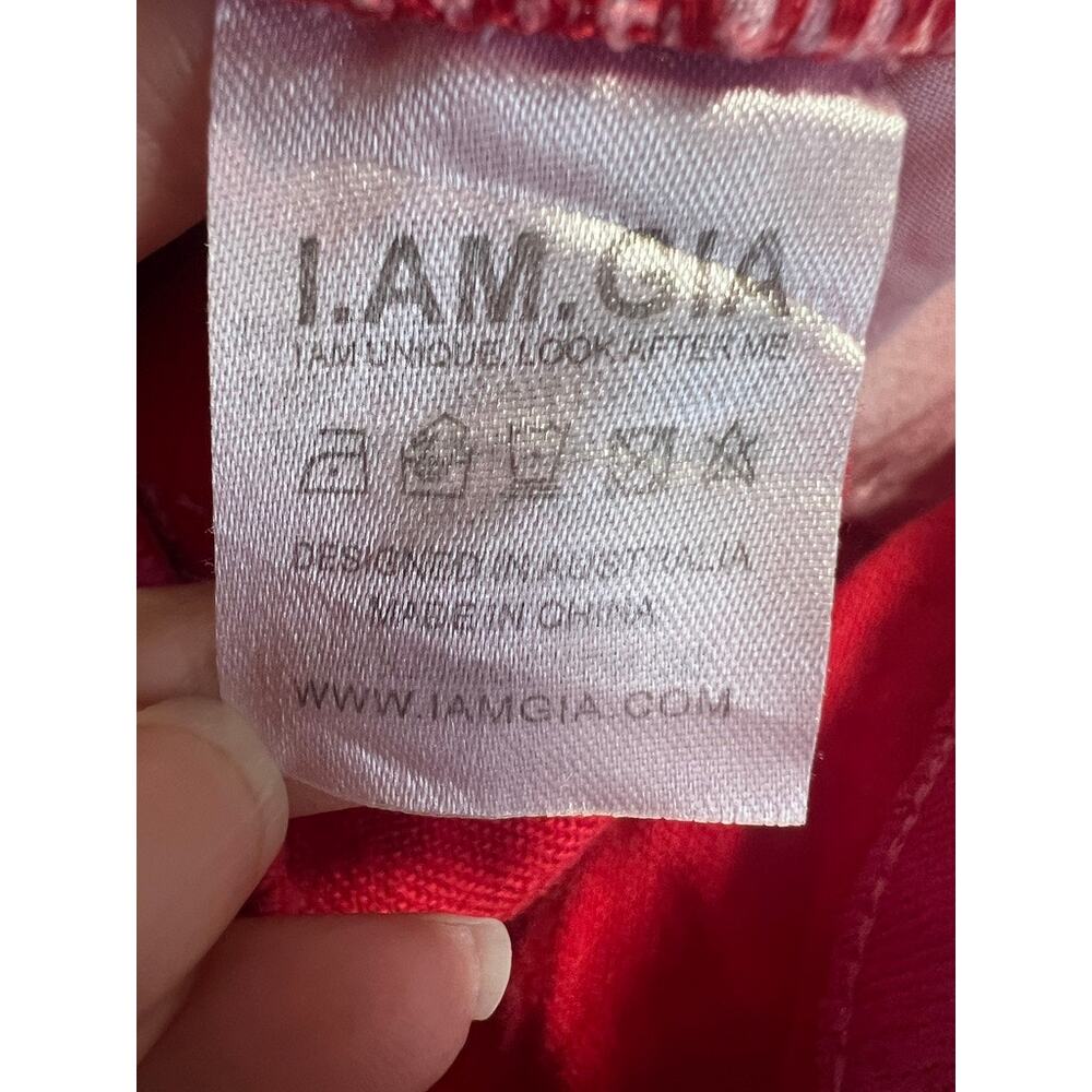 I.AM.GIA Women's Balin High Rise Straight Leg Jean Red Pink Tie Dye Size XS - Picture 10 of 11